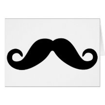 just a moustache card