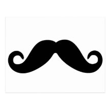 just a moustache postcard