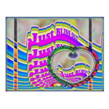 Just BLISS OUT postcard