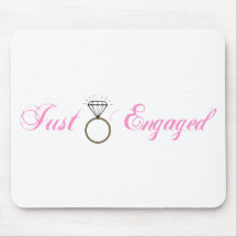 Just Engaged (Diamond Engagement Ring) Mouse Pad