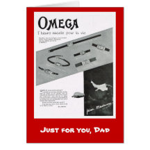 Just for you dad, Omega Greeting Card