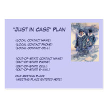 Just In Case Plan / Health Care Directive Info Business Card