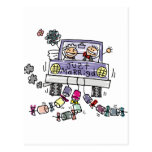 Just Married Bride And Groom Wedding Celebration Postcard