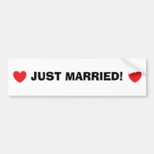 "Just Married" Bumper Sticker