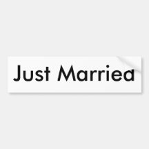 Just Married Bumper Stickers