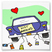 Just Married Car Photo