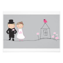 just married custom invitation
