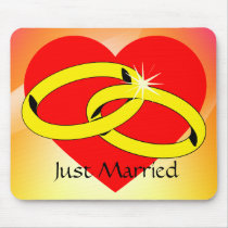 Just Married mousepad mousepads