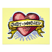 Just Married Personalised Invitation