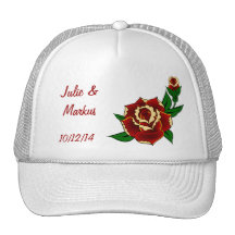 Just Married Tattoo Rose Hat