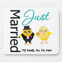 Just Married 'Til Death Do Us Part Mousemat