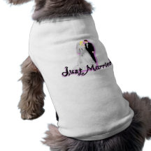 Just Married Wedding Couple Dog T Shirt