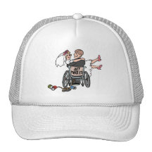 Just Married Wheelchair Mesh Hats