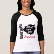 Juvenile Diabetes Fight Like A Girl 14.3 T Shirts