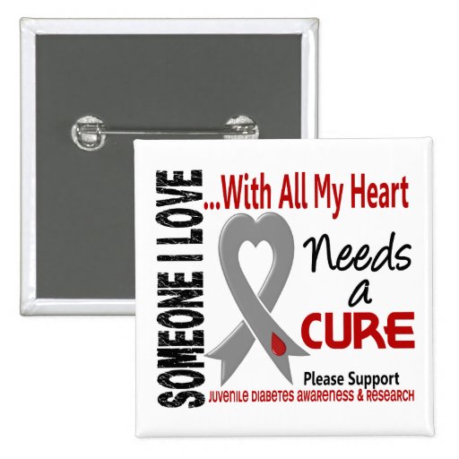 Juvenile Diabetes Needs A Cure 3 Pinback Button