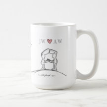 JW heart AW Mug