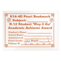 K16-4D Pearl Bookmark -All Subjects- 100ct Business Card