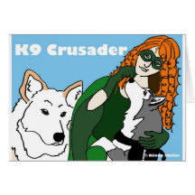 K9 Crusader Greeting Card