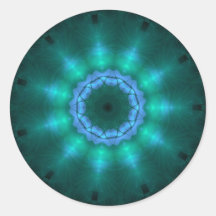 Kaleidoscope 005 round stickers