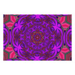 Kaleidoscope Abstract with Purple, Pink and Green Photo Art