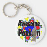 Kaleidoscope Awesome Possum Keychains