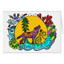 Kaleidoscope Howling Wolf  White CARD