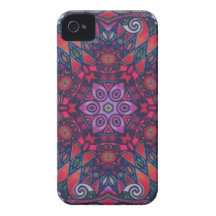 kaleidoscopic floral star iPhone 4 covers