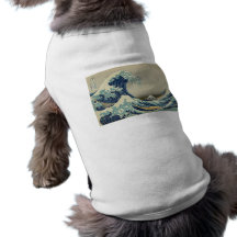 Kanagawa Wave by Katsushika Hokusai Pet Tee Shirt