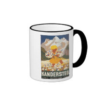 Kandersteg Switzerland Vintage Travel Poster Mugs