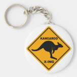 Kangaroo Xing Sign Key Chains