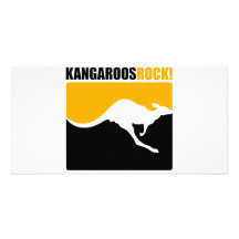 Kangaroos Rock! Personalised Photo Card
