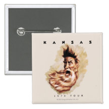 KANSAS - 1974 Tour Pinback Buttons