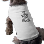 Kappa Sigma Crest - Black and White Doggie Tee Shirt