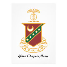 Kappa Sigma Crest Personalised Invitations