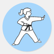 Karate Kid 4 light blue stickers