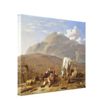 Karel Dujardin - Young shepherd and dogYoung sheph Canvas Prints