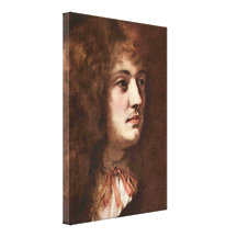 Karel ï¿½kreta - Man with his hand on his chest Gallery Wrapped Canvas