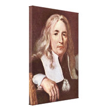 Karel ï¿½kreta - Portrait of a man with long hair Stretched Canvas Print