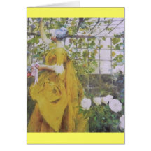 Karin Larsson in the Grape Arbor Card