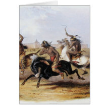 Karl Bodmer - Horse Racing of the Sioux Card
