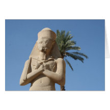 karnak queen statue greeting cards