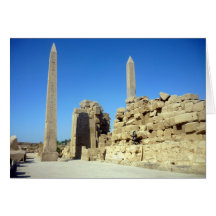 karnak ruins greeting cards