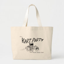 Kart Party Black Logo Bags