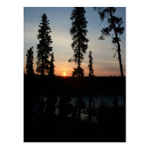 Kasilof River at dawn Post Card