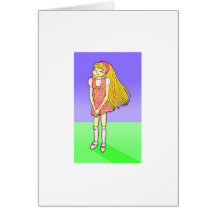 Katie Anime Art Gallery Character Greeting Cards