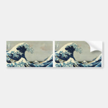 Katsushika Hokusai's Great Wave off Kanagawa Bumper Stickers