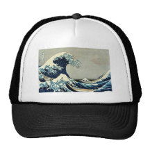 Katsushika Hokusai's Great Wave off Kanagawa Mesh Hat