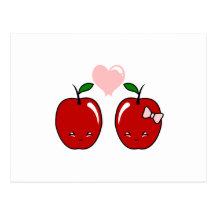 Kawaii Apple Love Postcards
