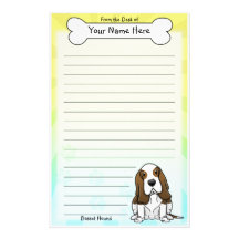 Kawaii Basset Hound Stationery