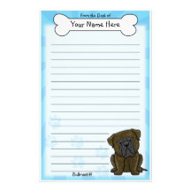 Kawaii Brindle Bullmastiff Stationery
